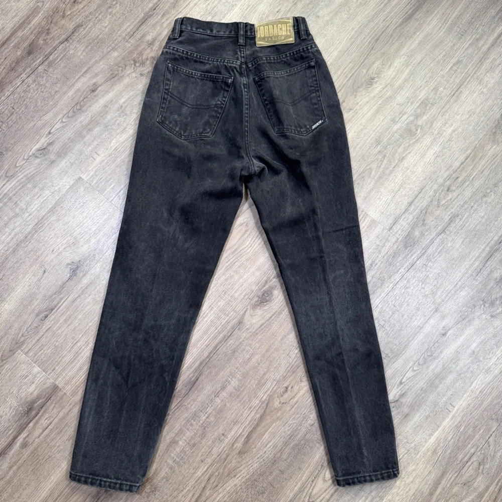 Jordache Vintage Basic Black Denim Jeans - Size 3/4 - Picture 12 of 12